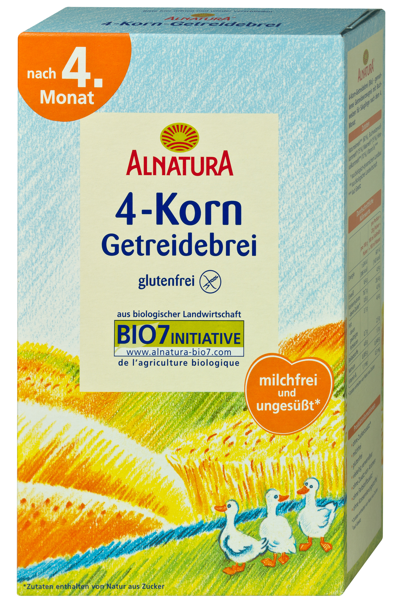 In Alnatura 4-Korn Getreidebrei wurden Spuren des Pflanzeninhaltsstoffes Tropanalkaloide (TA) nachgewiesen, deshalb ruft der Hersteller das Produkt zurück. (Foto: Alnatura)