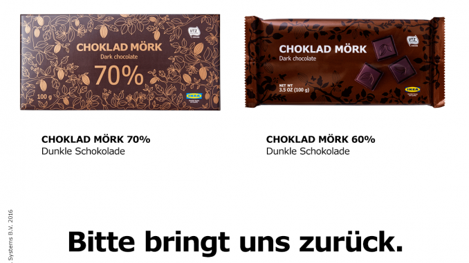 Eine nicht ausreichende Deklaration der Inhaltsstoffe führt zum Rückruf von Schokoladenprodukten von IKEA (Bild: IKEA)