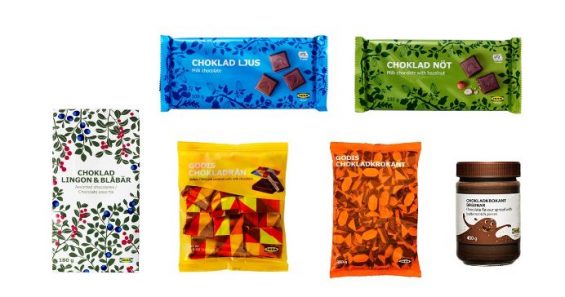 Der Rückruf wurde auf die abgebildeten sechs Schokoladenprodukte erweitert. (Bild: IKEA)