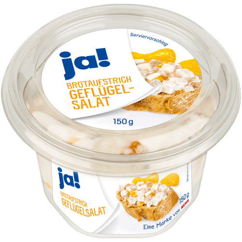 Falsches Etikett gefährlich für Allergiker: wer eine Sellerie-Allergie hat, sollte den ja! Brotaufstrich Geflügelsalat nicht verzehren. (Foto: REWE)