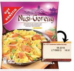 Rückruf für Nasi Goreng der Handelsmarke "Gut & Günstig", die bei Edeka und Marktkauf angeboten wird. (Foto: Copack)