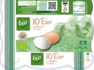 Die Bio Eier kommen - je nach Supermarktkette - in unterschgiedlichen Verpackungsdesigns. Hier exemplarisch die Verpackung der Bio Eier bei ALDI Süd. (Foto: ALDI Süd).