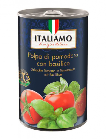 Rückruf für gehackte Tomaten mit Basilikum von LIDL. (Foto: LIDL)