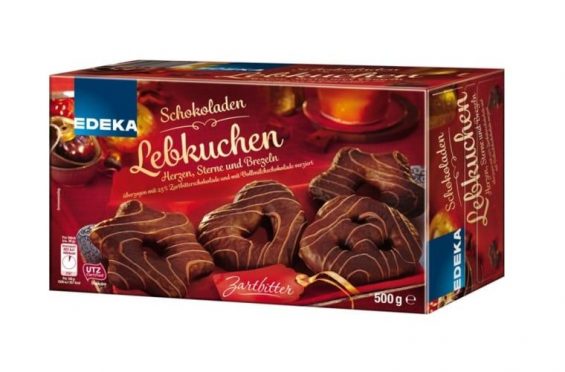Eine Charge der Schokoladen-Lebkuchen der Marke EDEKA können dunkelgrüne Kunststoffteilchen beinhalten. (Foto: EDEKA)